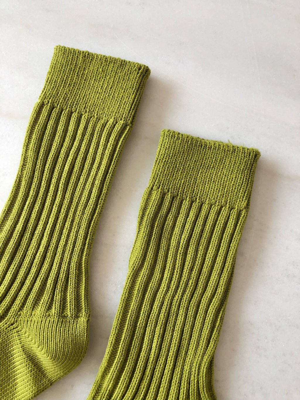 Ribbed Cotton High Socks