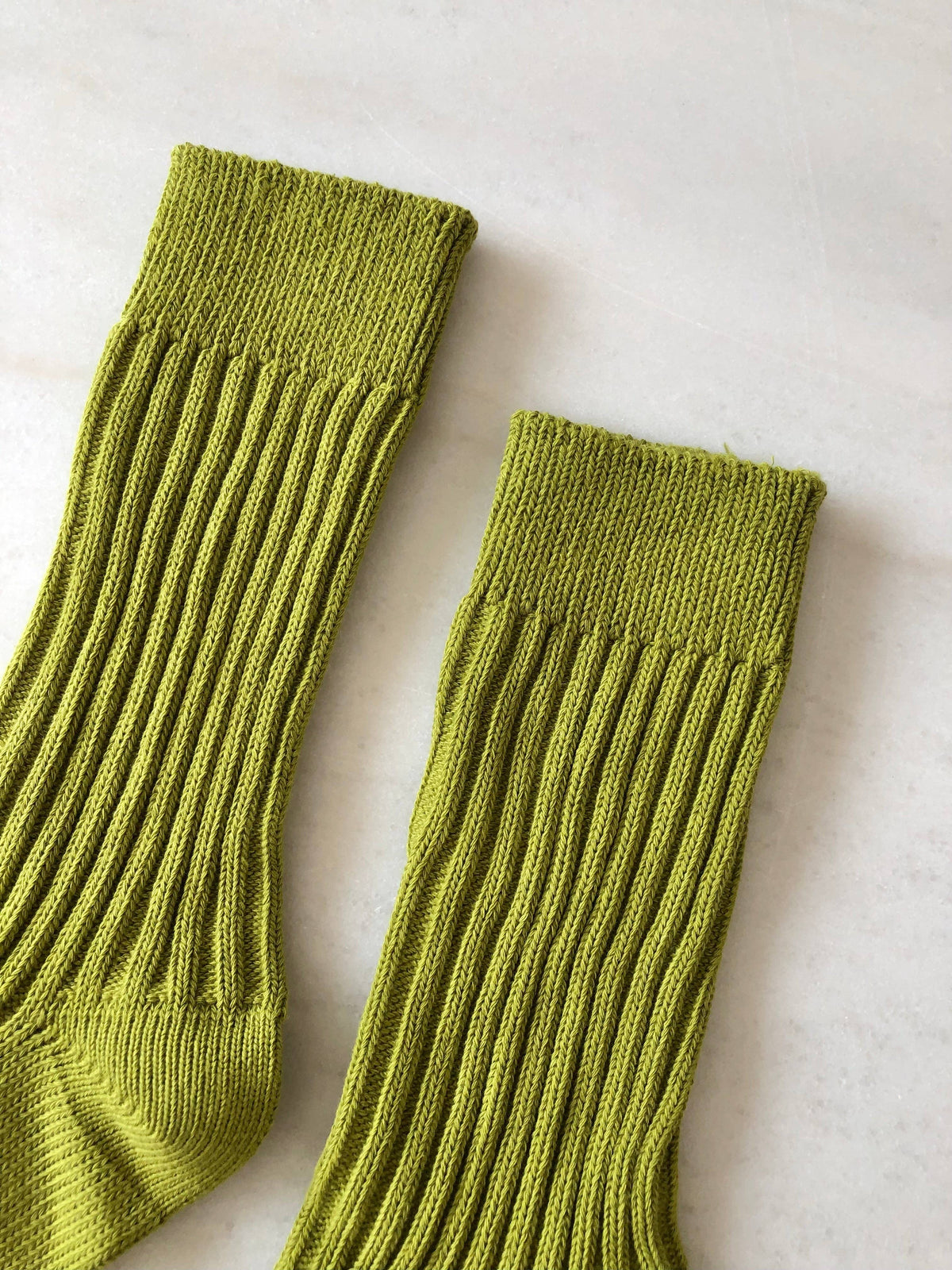 Ribbed Cotton High Socks