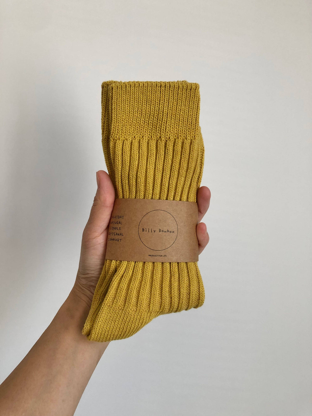 Ribbed Cotton High Socks