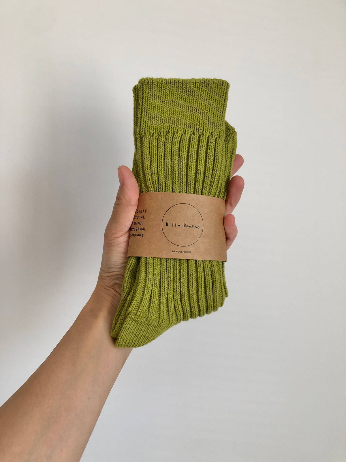 Ribbed Cotton High Socks