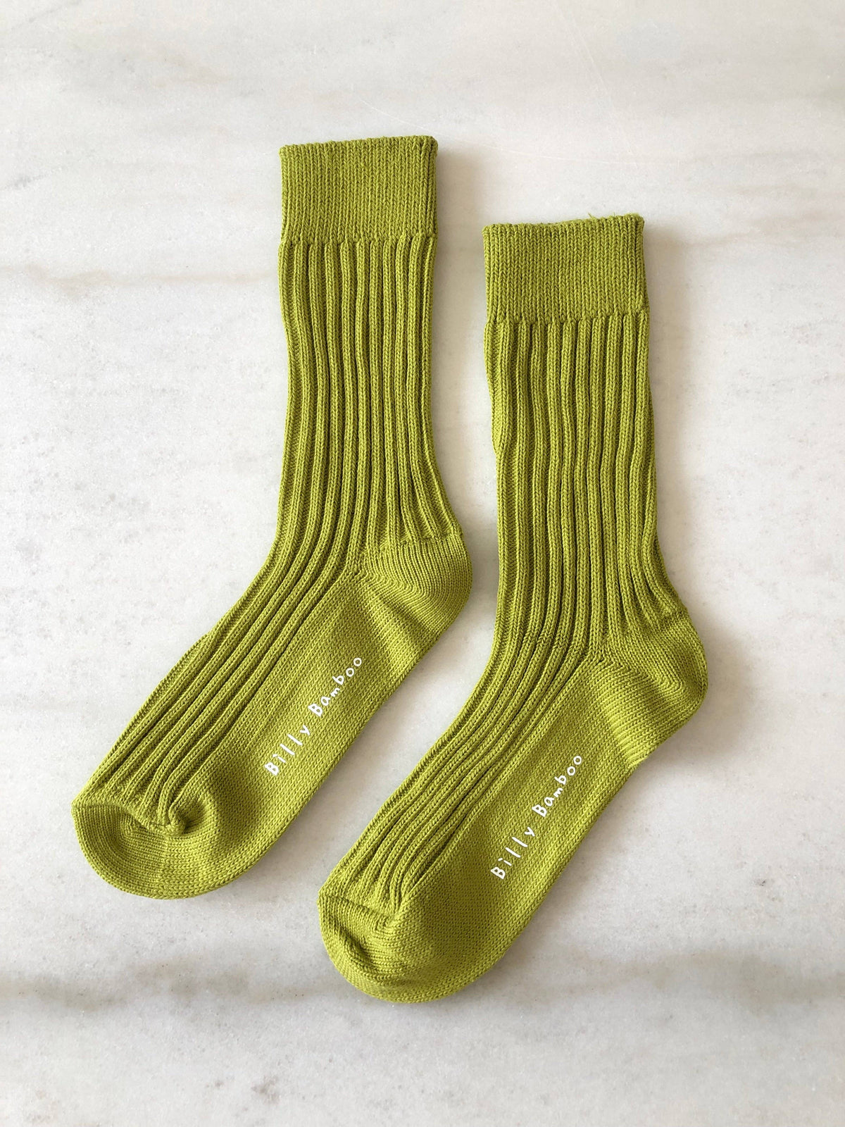 Ribbed Cotton High Socks