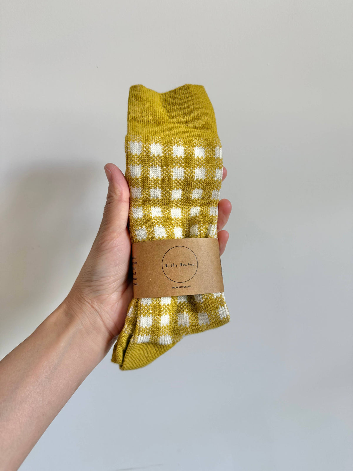 Gingham Colored Crew Sock
