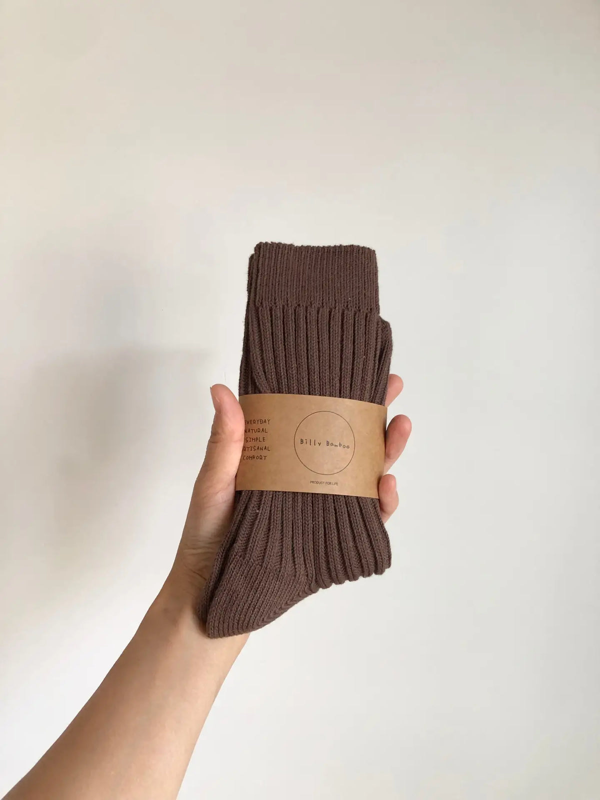 Ribbed Cotton High Socks