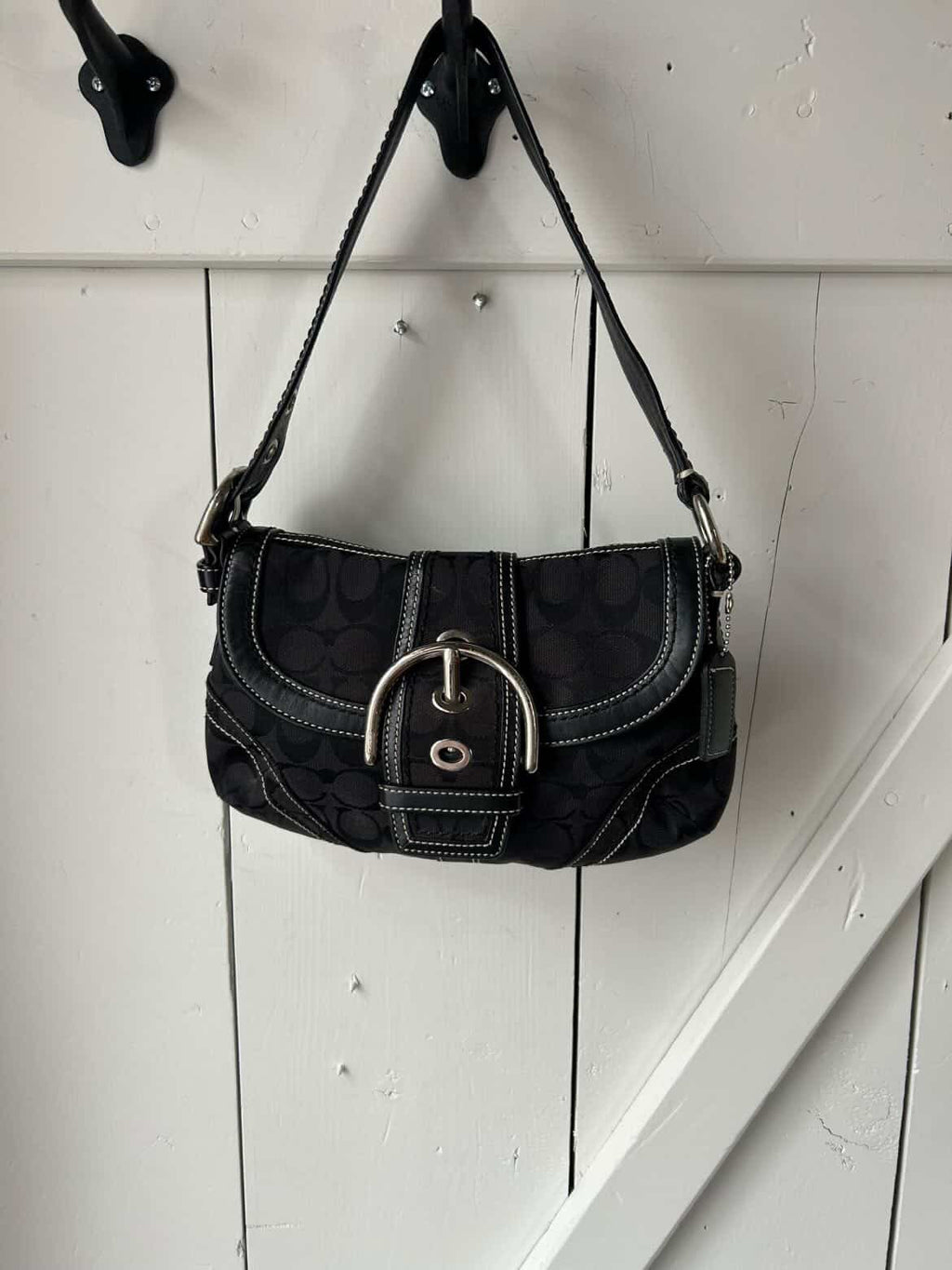 Y2k Coach Soho Signature Canvas Shoulder Bag