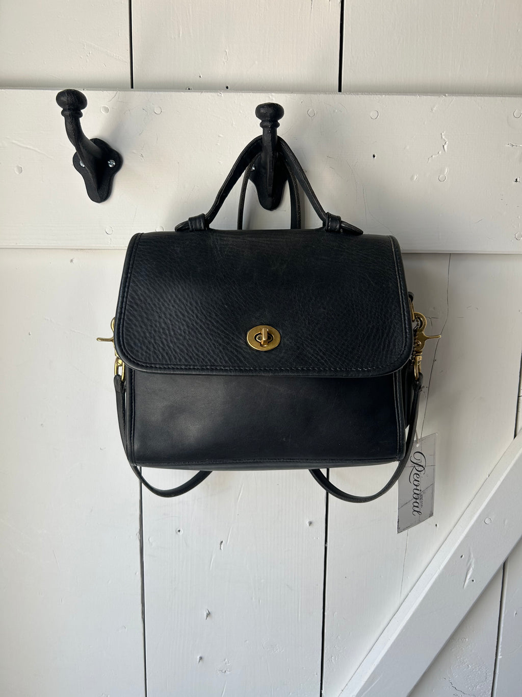 Vintage Coach Turnlock Flap Crossbody Bag