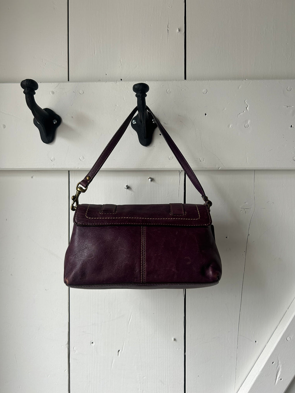 Vintage Coach Legacy Garcia In Purple Turnlock Wristlet