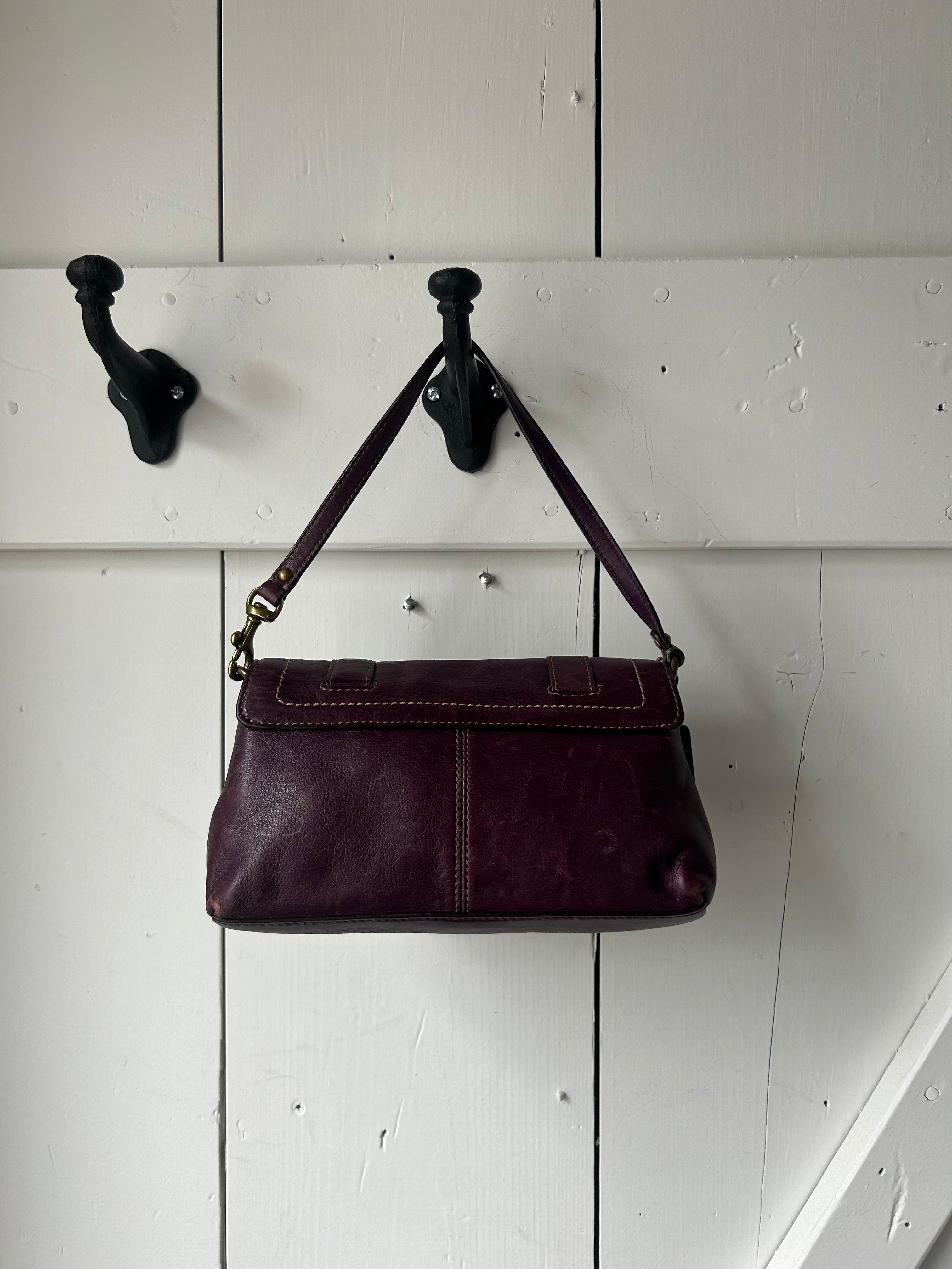 Vintage Coach Legacy Garcia In Purple Turnlock Wristlet