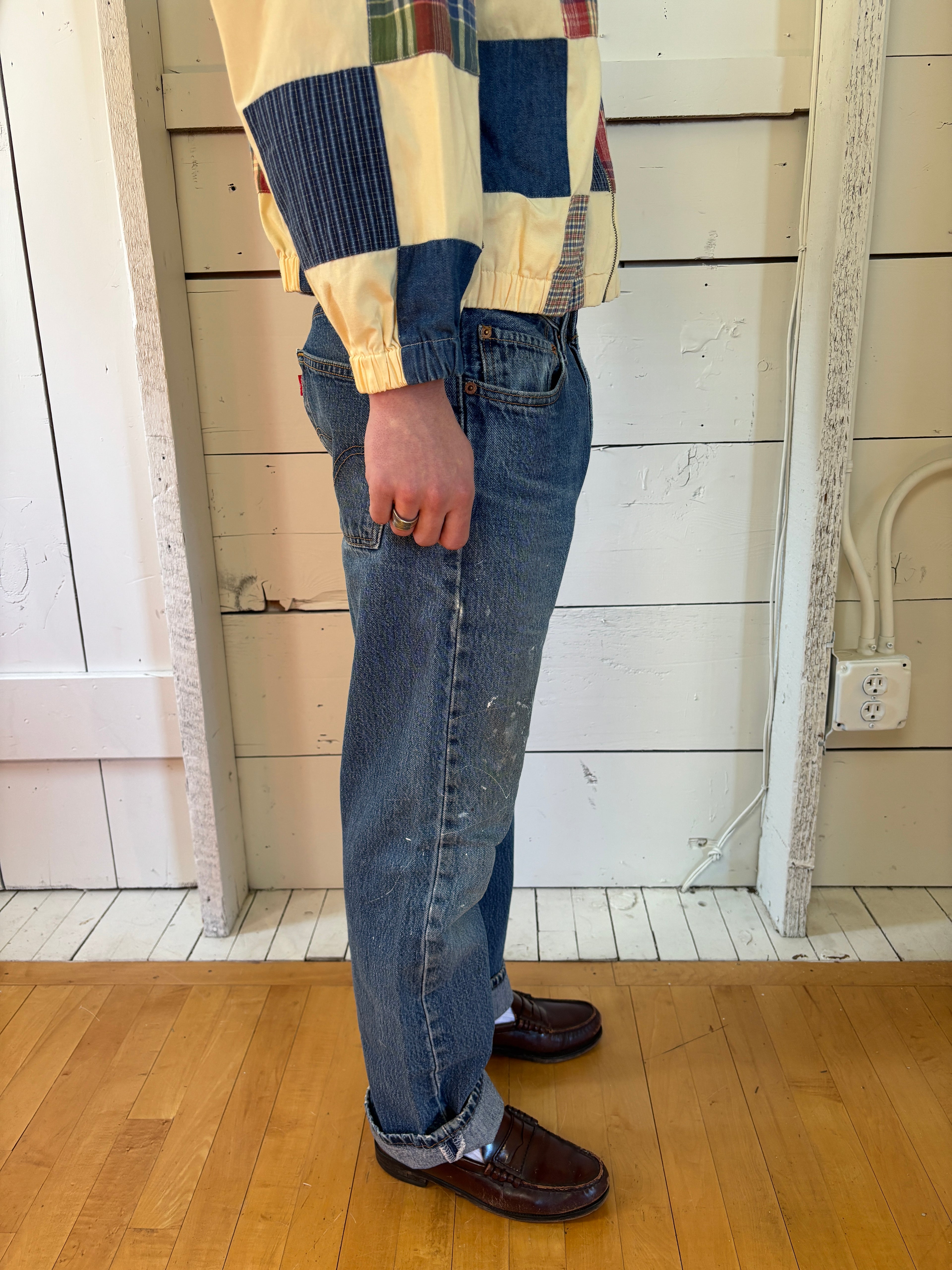 2000s Levi’s 501 Button Fly Paint Splatter Jeans (31x29)