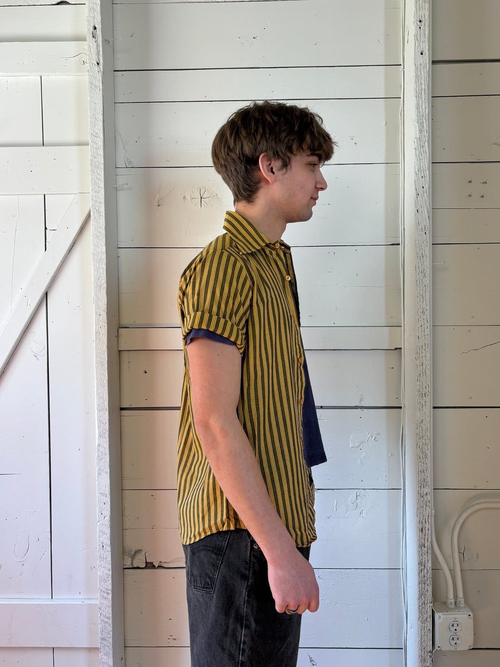 70s Brixton Striped Short Sleeve Button Up