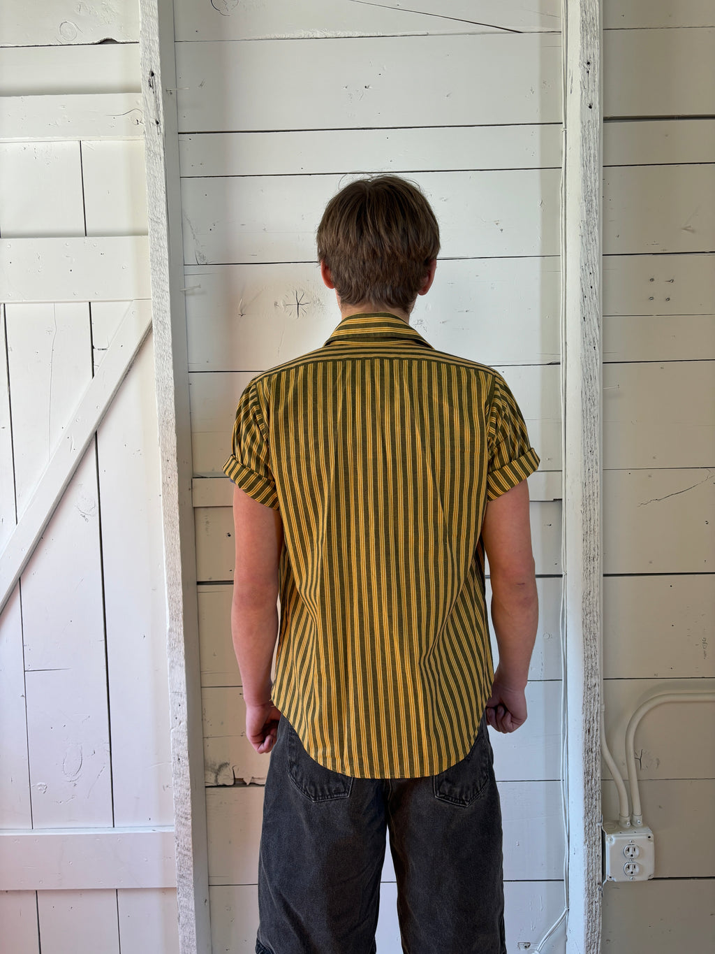 70s Brixton Striped Short Sleeve Button Up