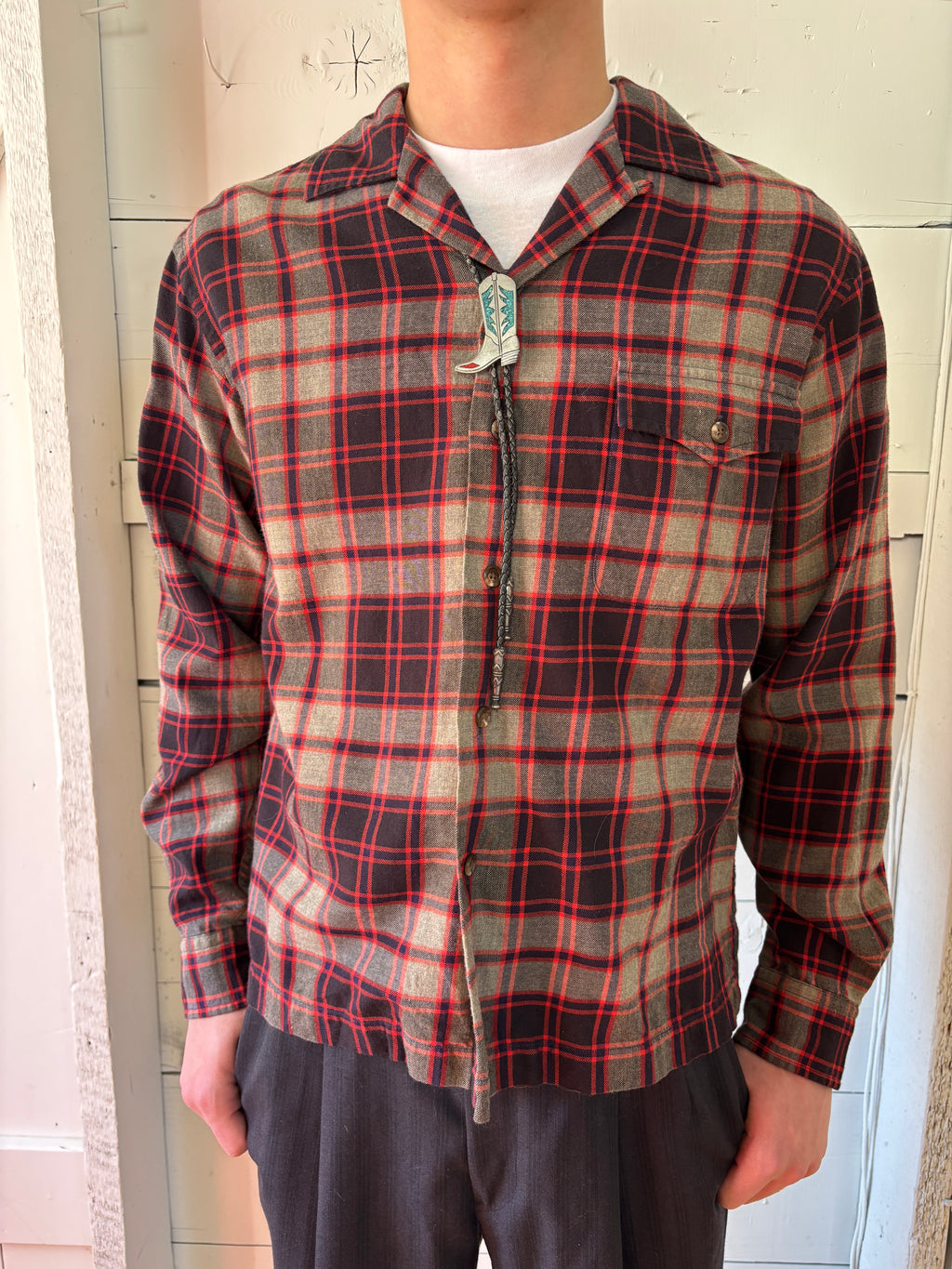 90s Ralph Lauren Sport Loop Collar Button Up