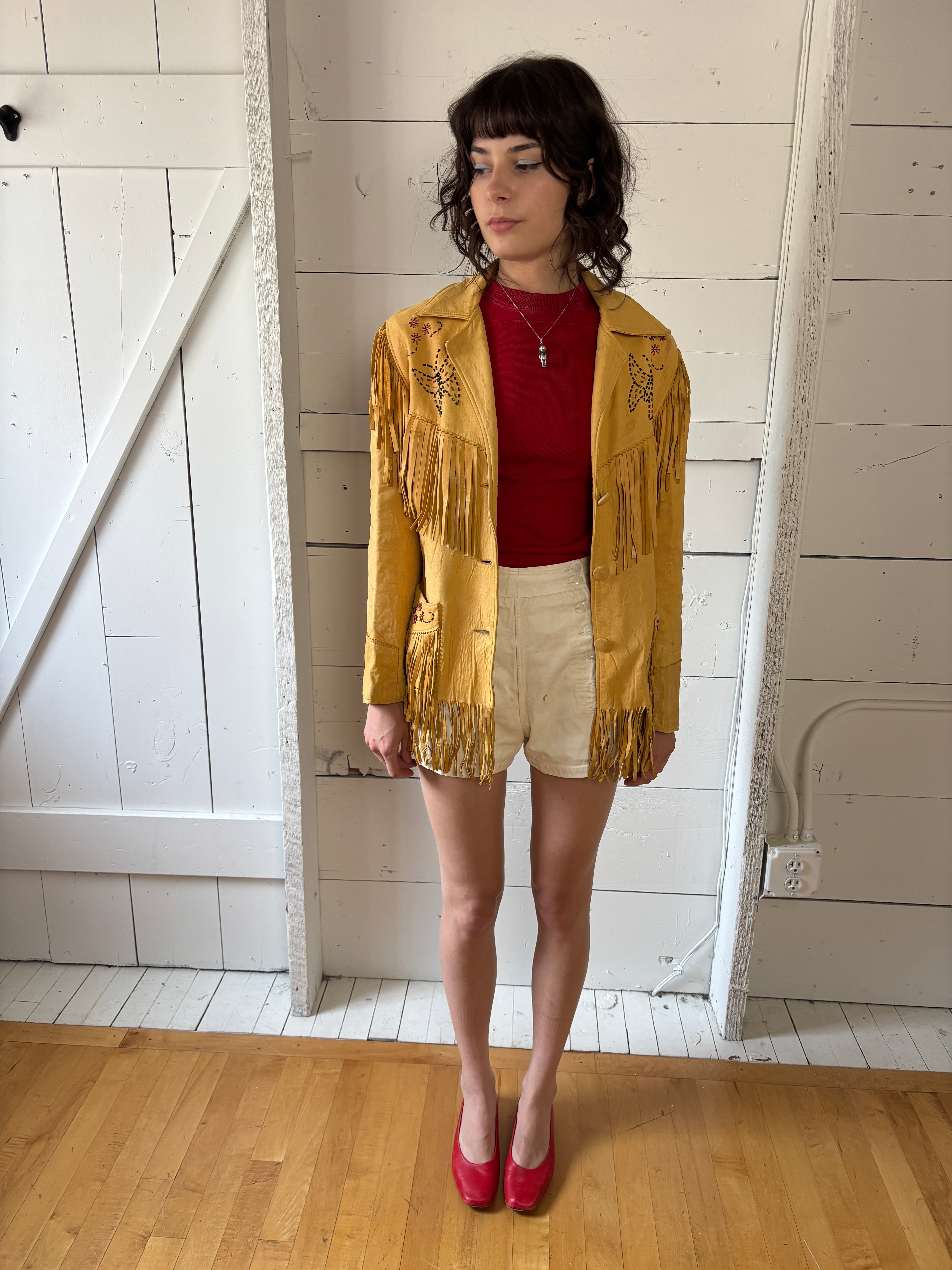 50s/60s Beaded Suede Fringe Jacket (AS IS)