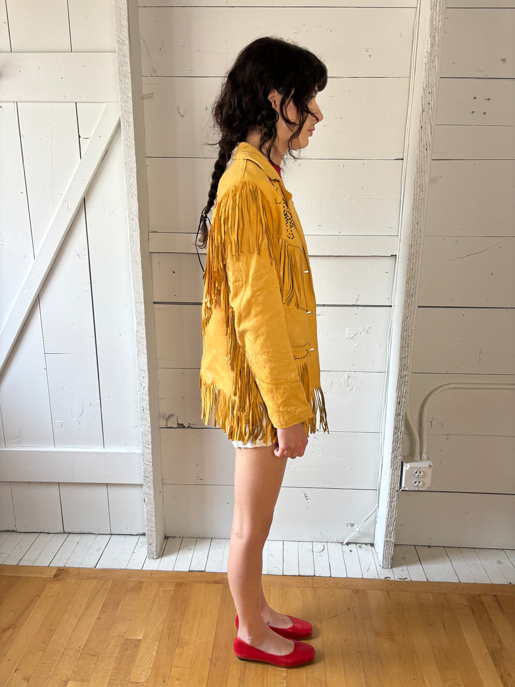 50s/60s Beaded Suede Fringe Jacket (AS IS)