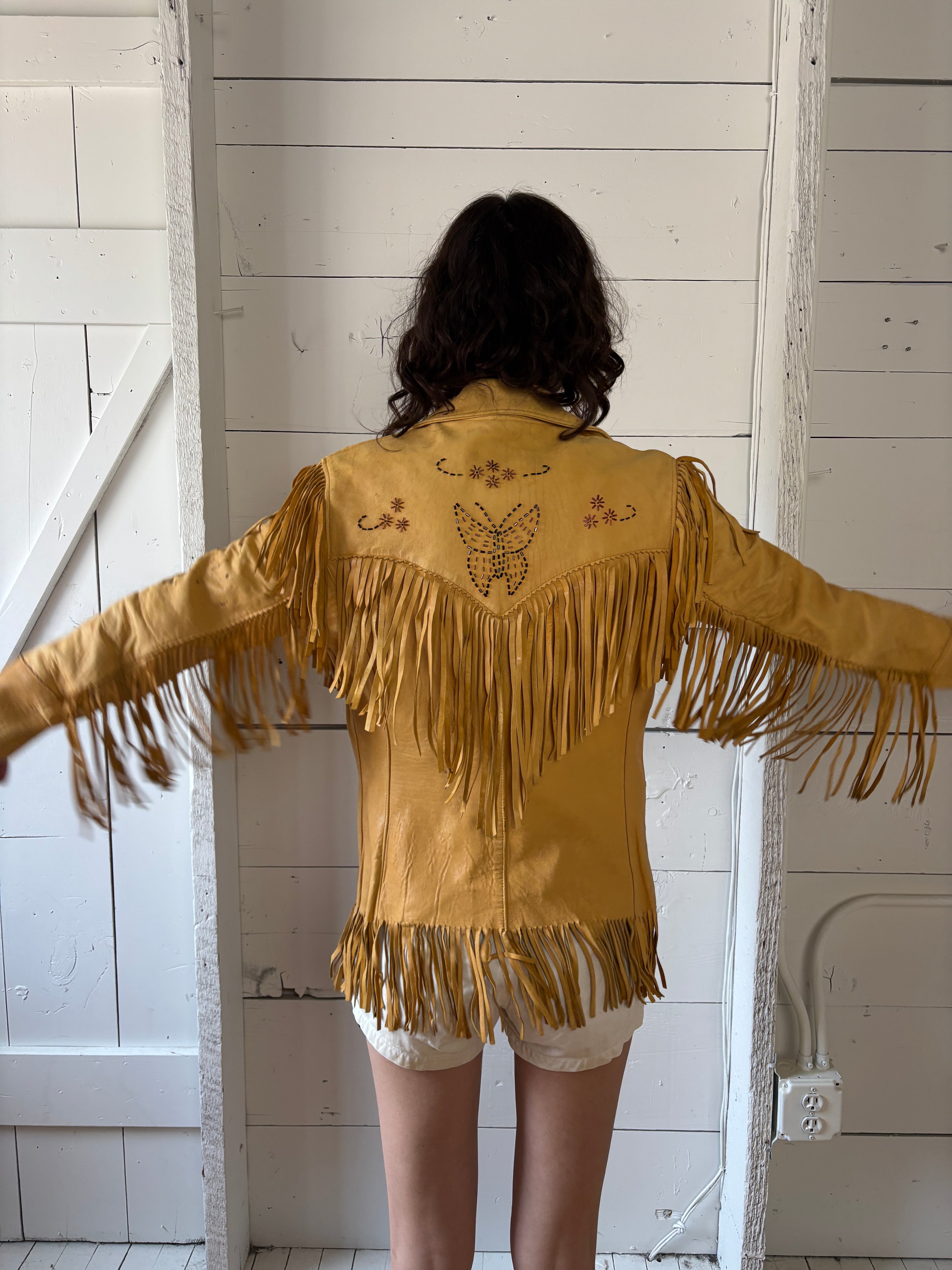 50s/60s Beaded Suede Fringe Jacket (AS IS)