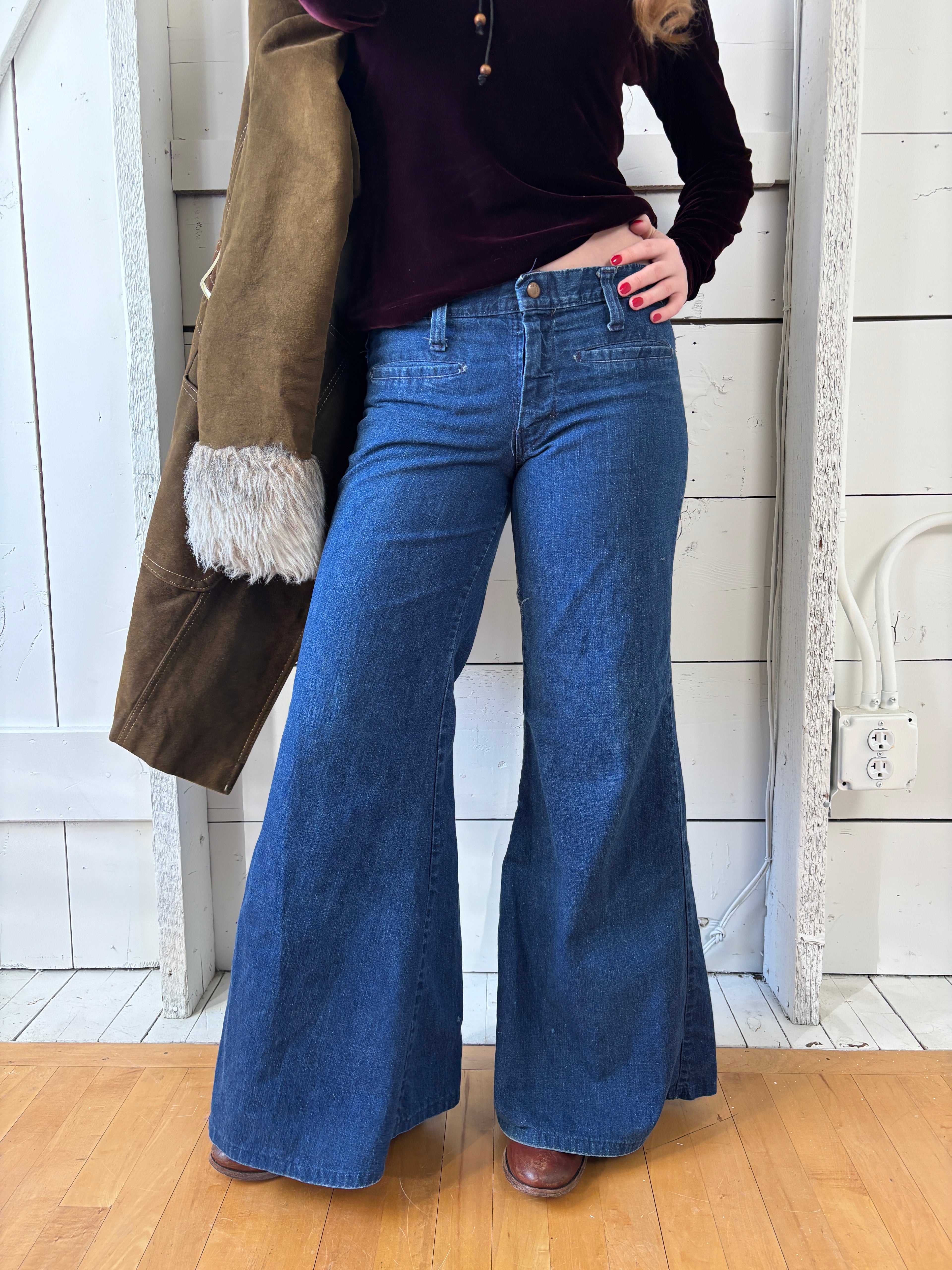 1970s Denim Elephant Bottom Jeans