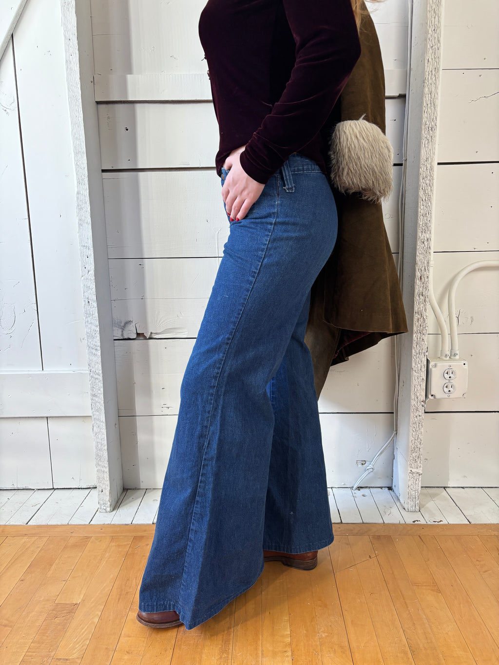 1970s Denim Elephant Bottom Jeans