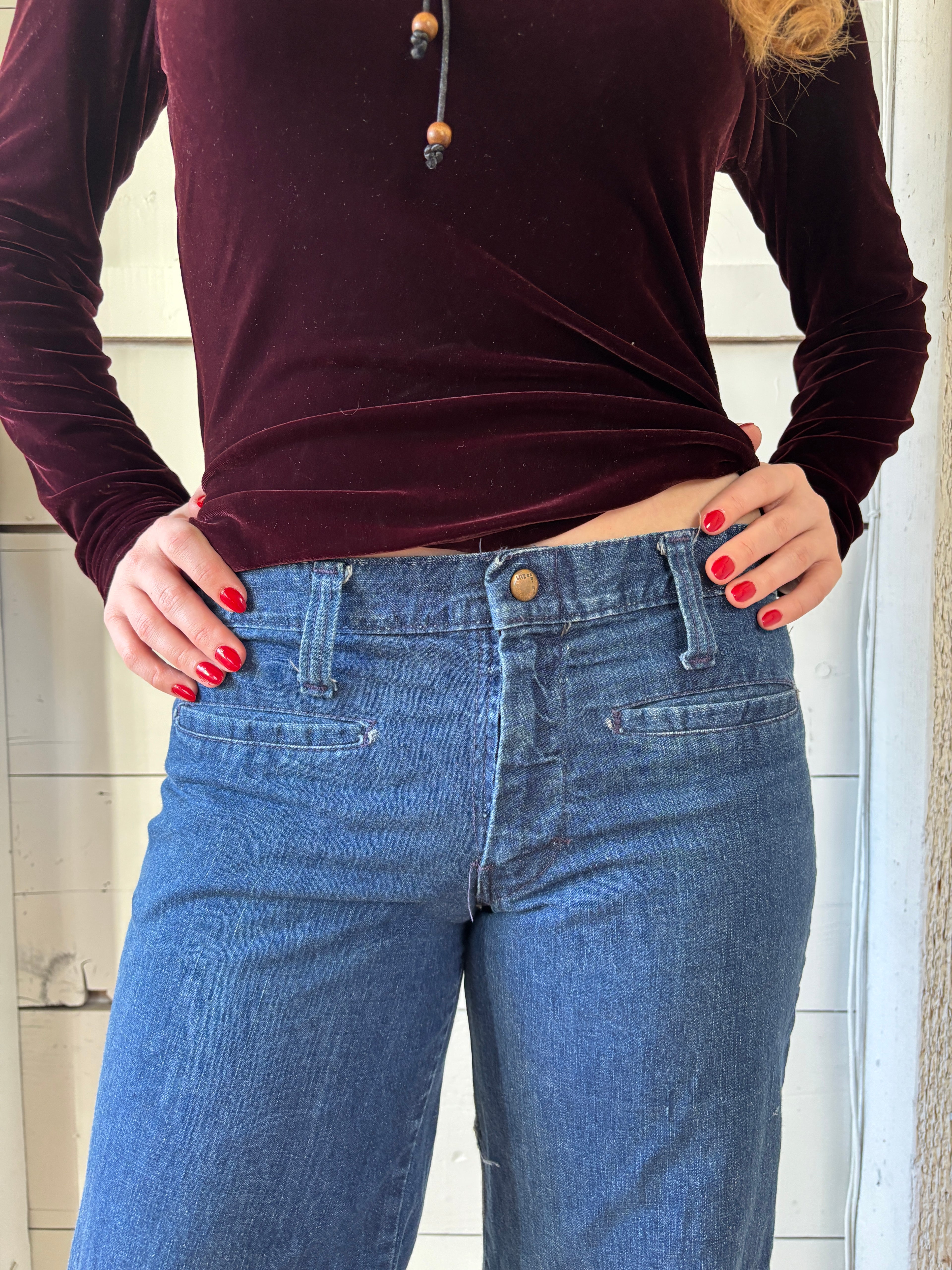 1970s Denim Elephant Bottom Jeans