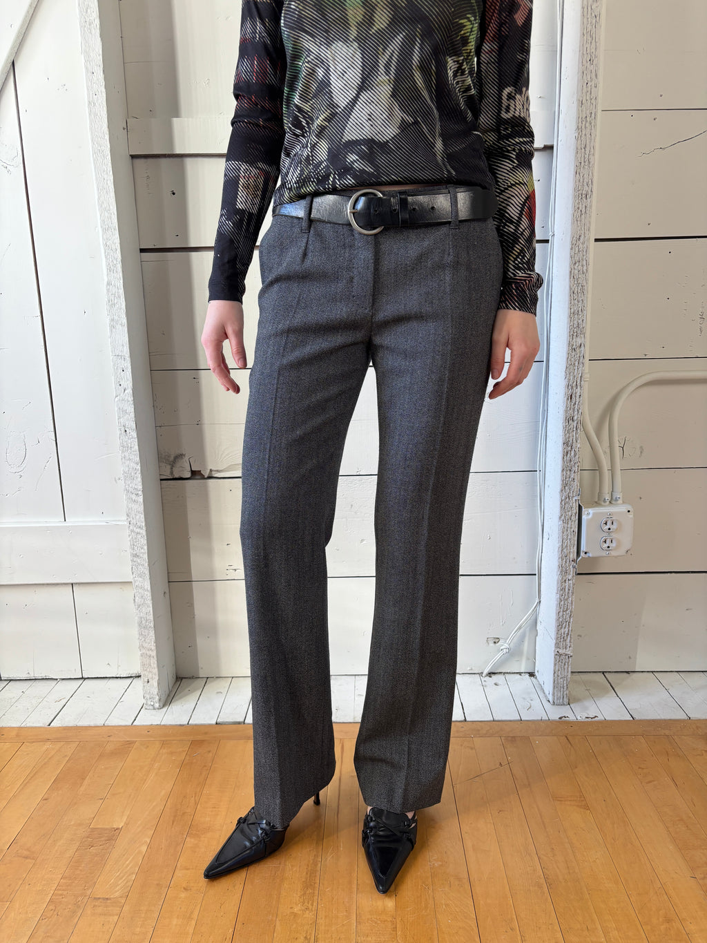 Gray Dolce & Gabbana Midrise Trousers