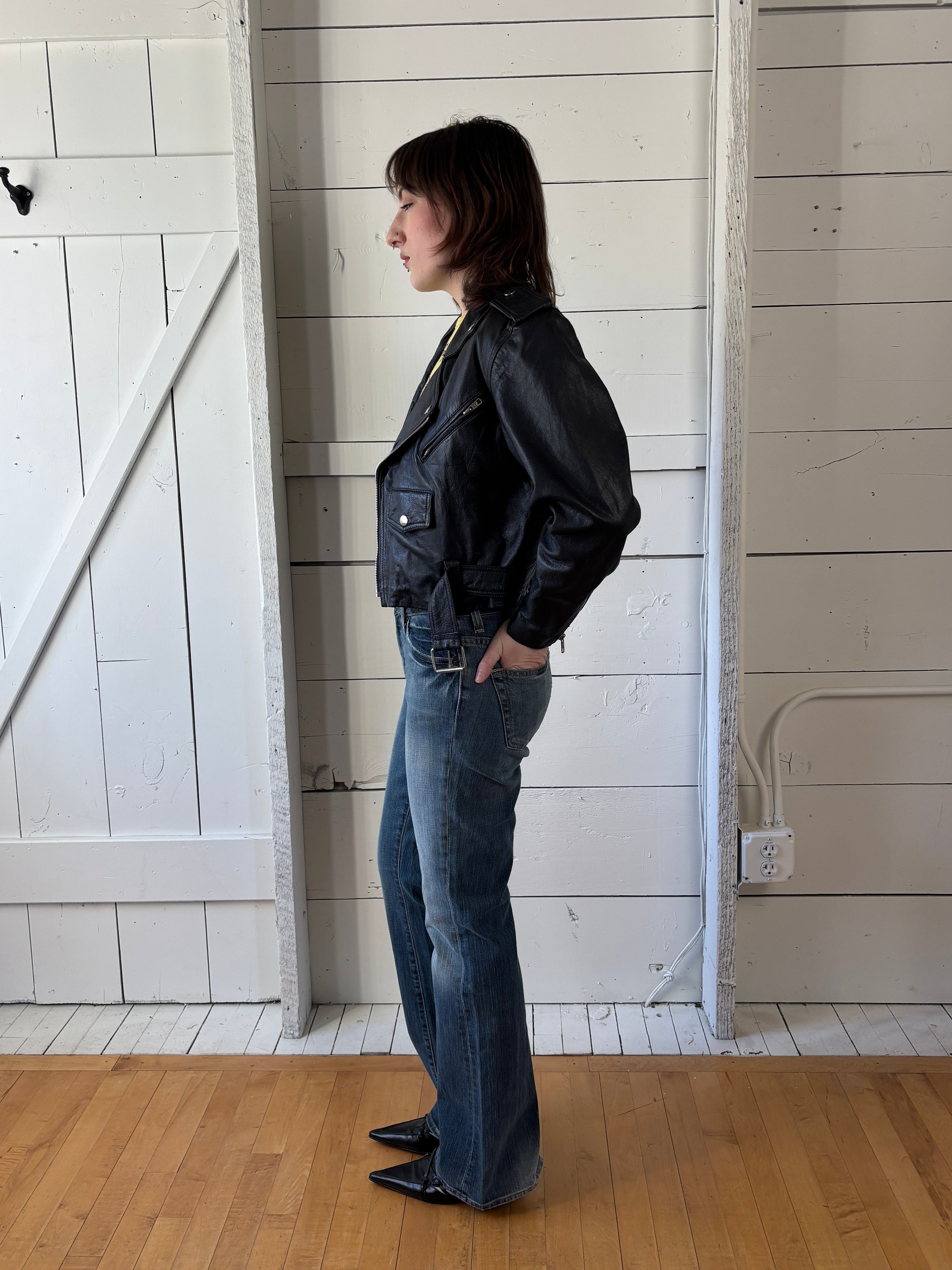 80s Wilson's Leather Biker Jacket