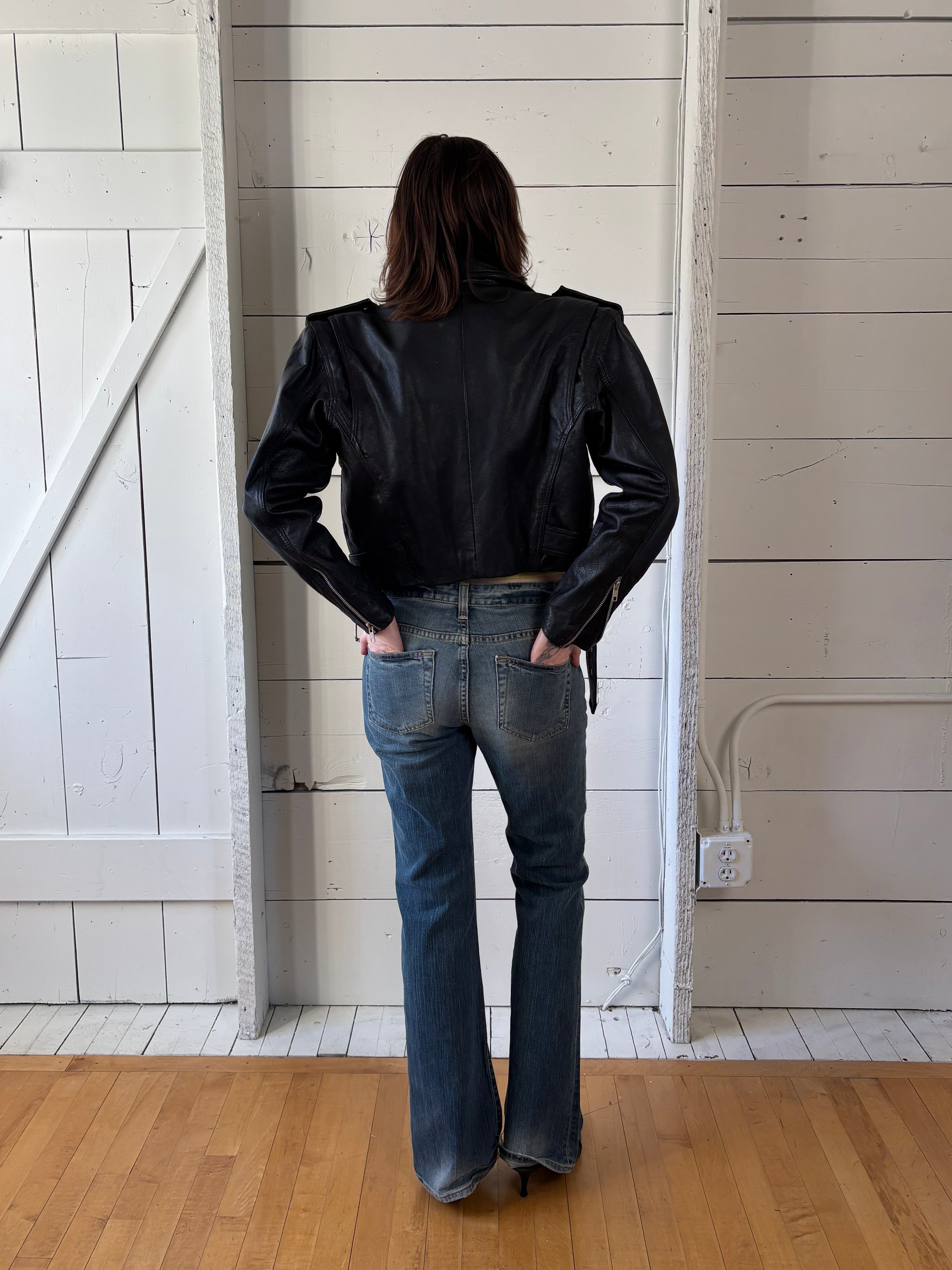 80s Wilson's Leather Biker Jacket