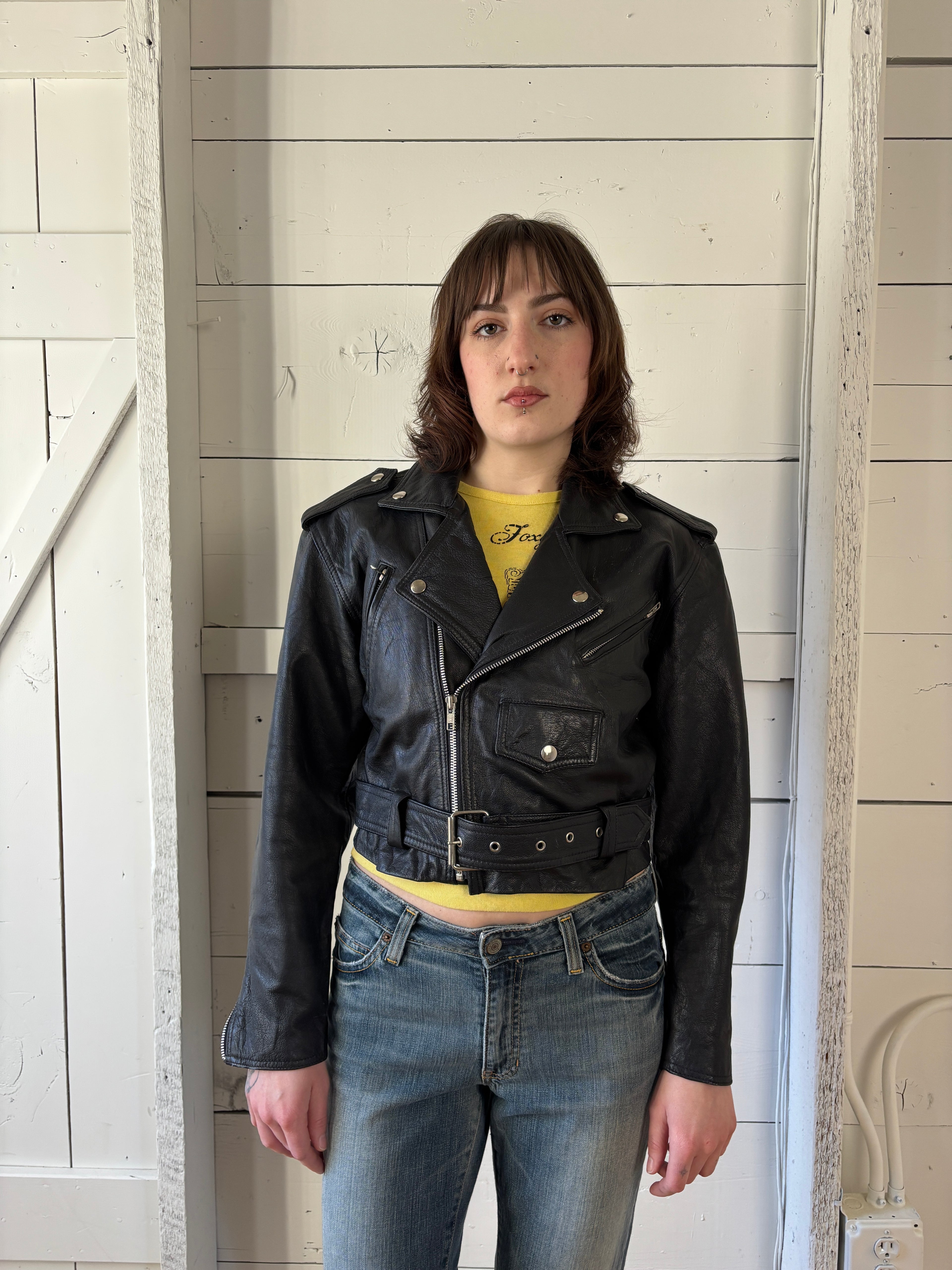 80s Wilson's Leather Biker Jacket