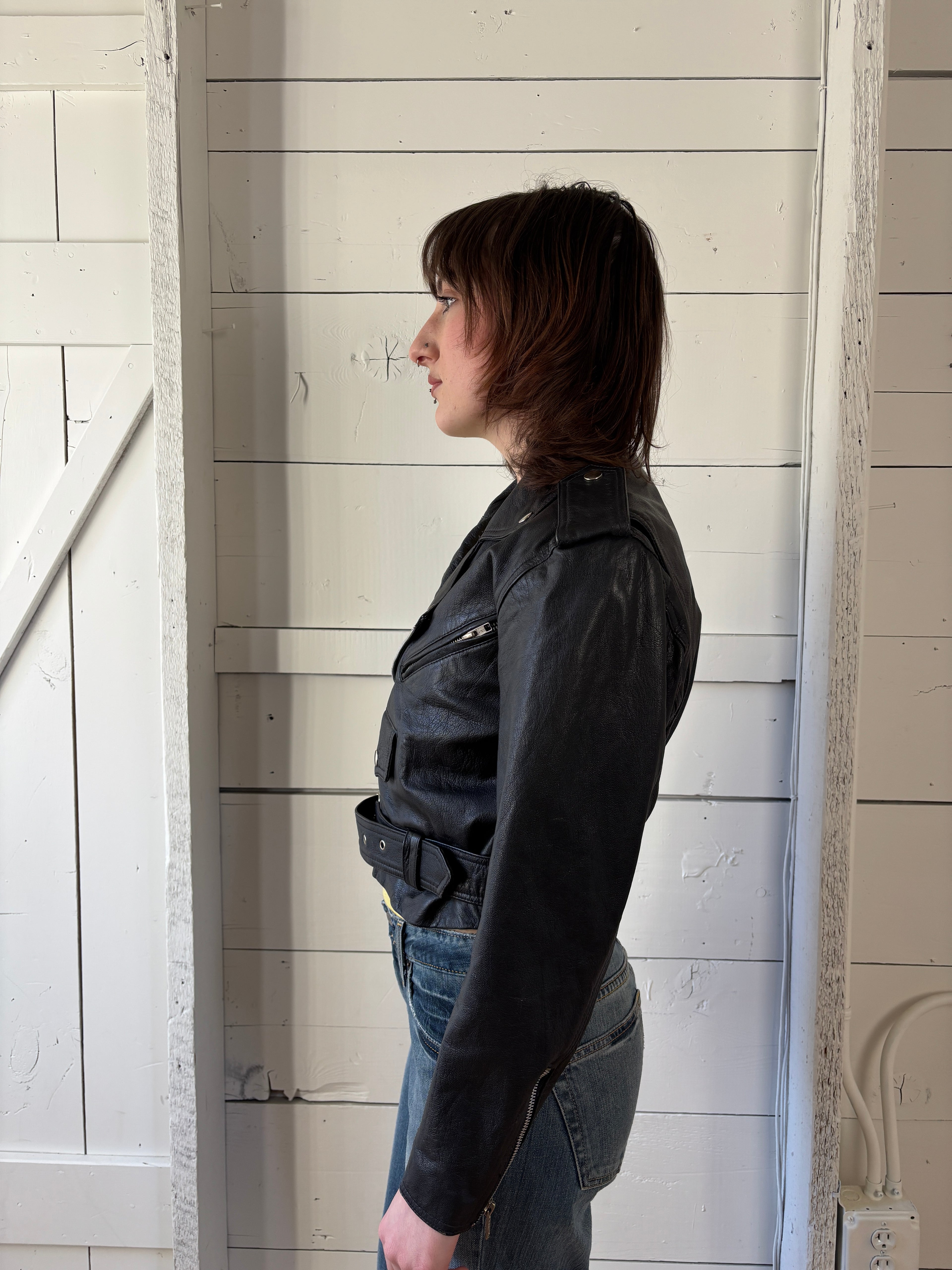 80s Wilson's Leather Biker Jacket