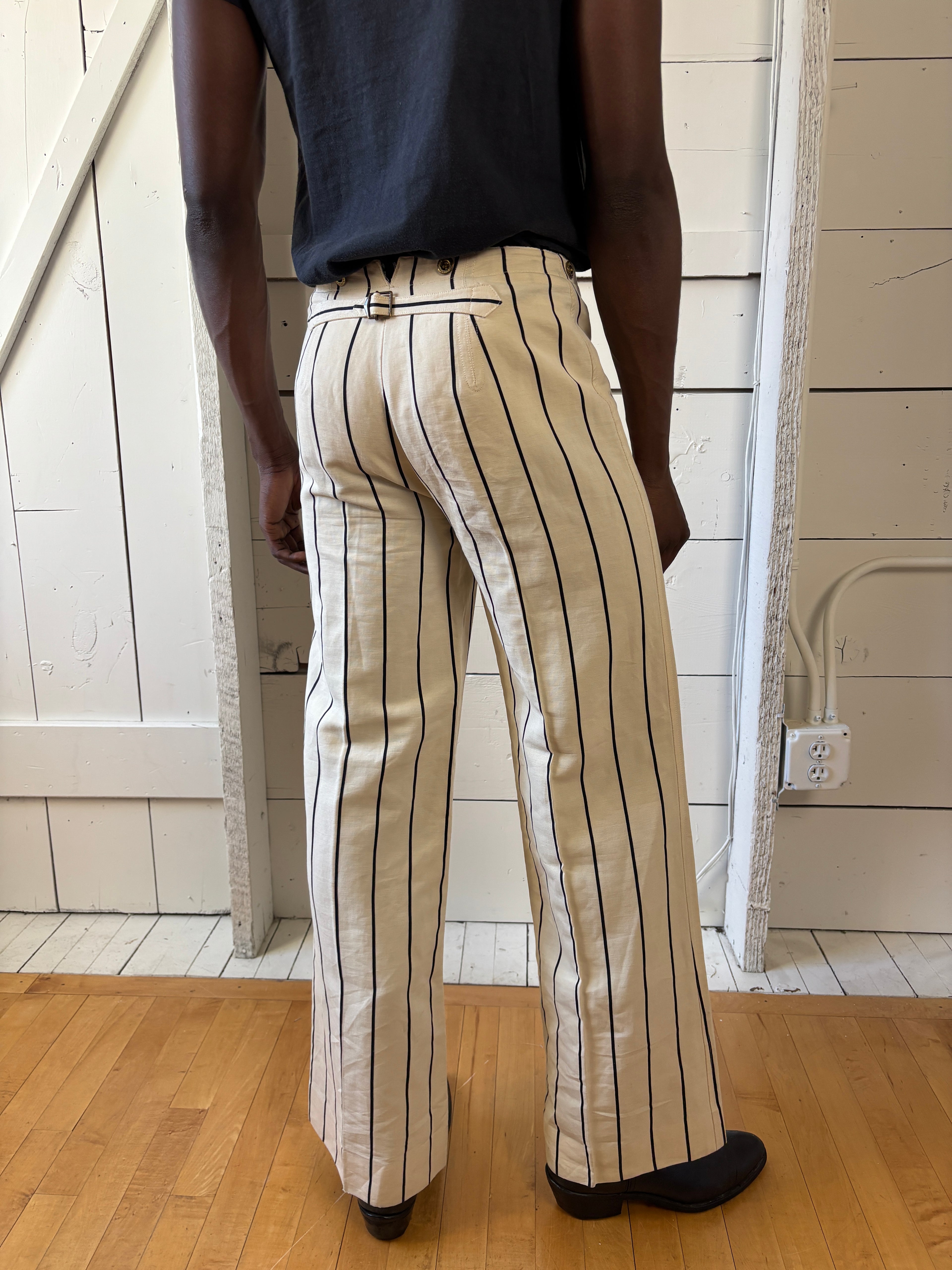 Ralph Lauren Pin Stripe Wide Leg Trousers