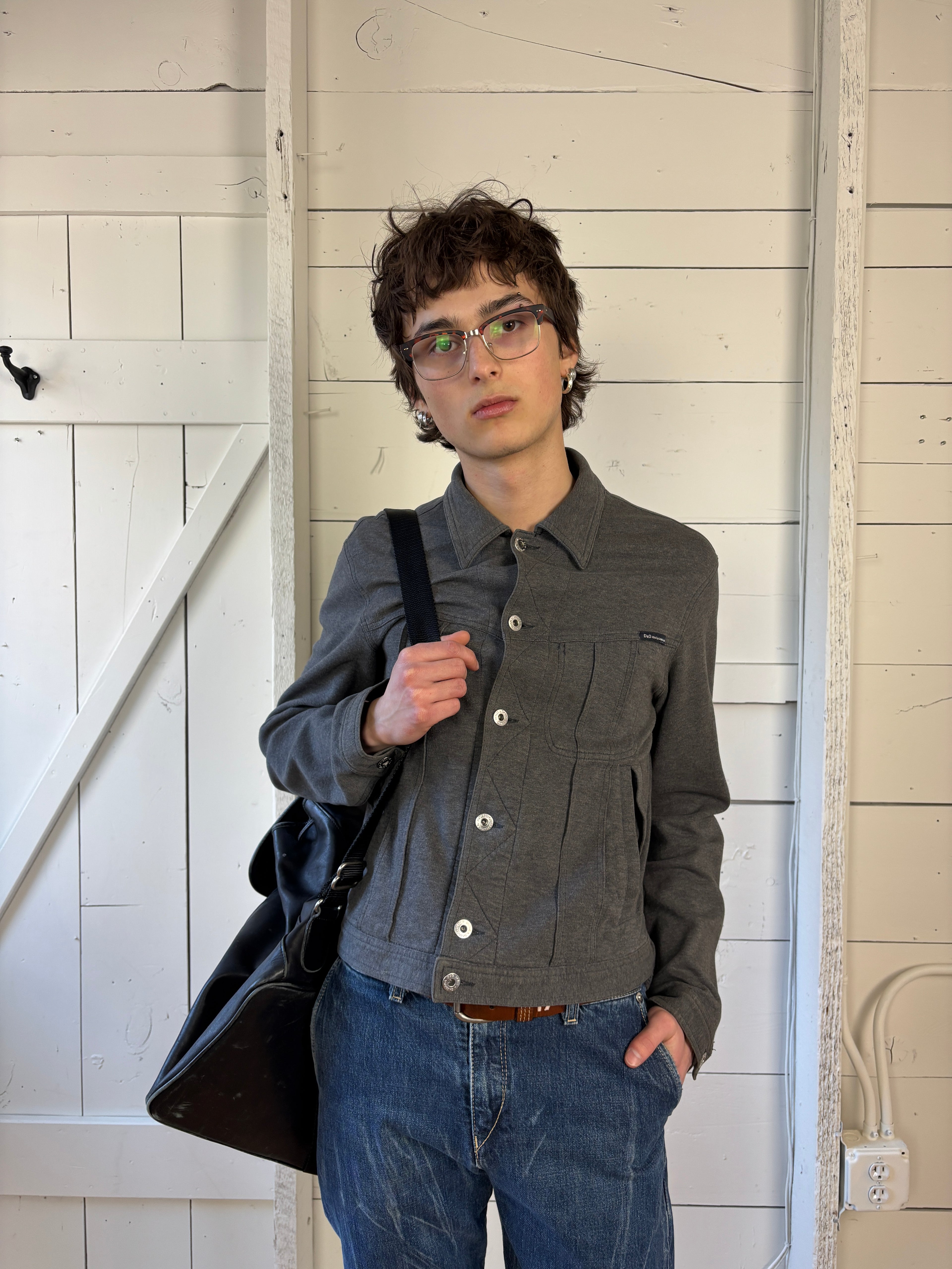 2000s Dolce and Gabbana Cotton Darted Jacket