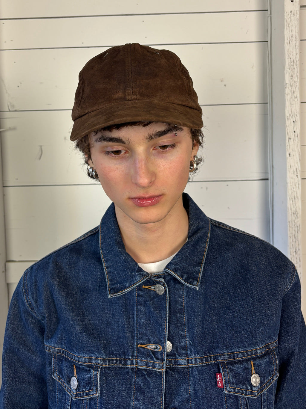 Ralph Lauren Suede Leather Baseball Cap