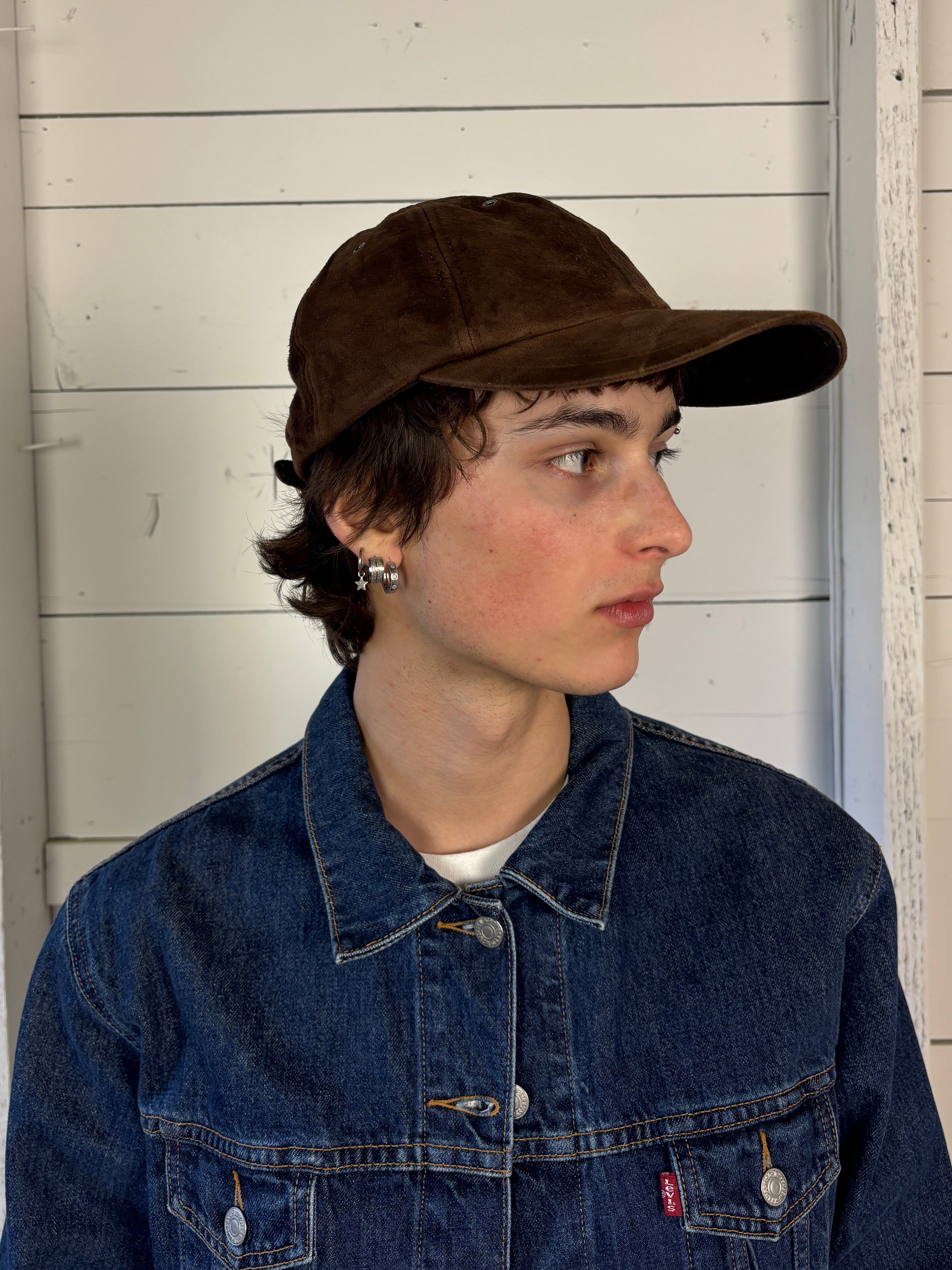 Ralph Lauren Suede Leather Baseball Cap