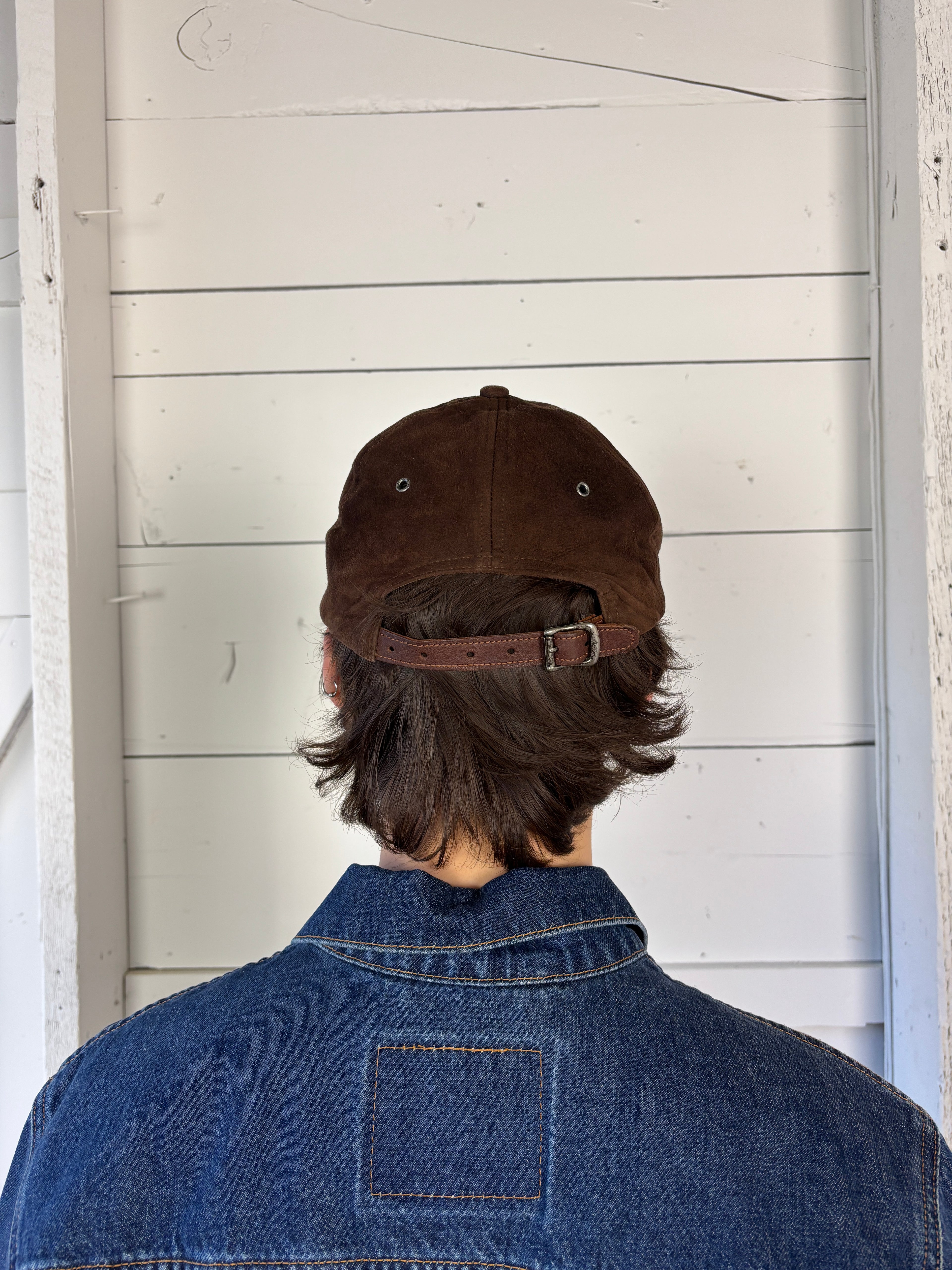 Ralph Lauren Suede Leather Baseball Cap