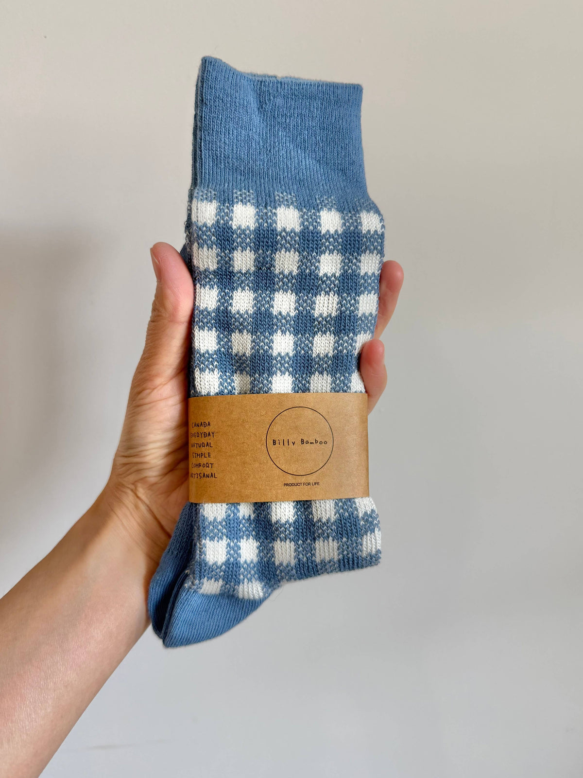 Gingham Colored Crew Sock