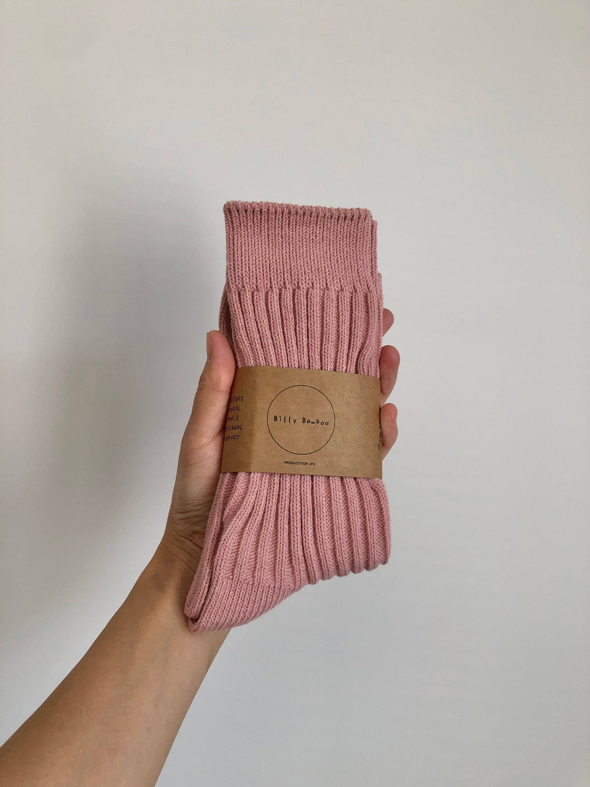 Ribbed Cotton High Socks
