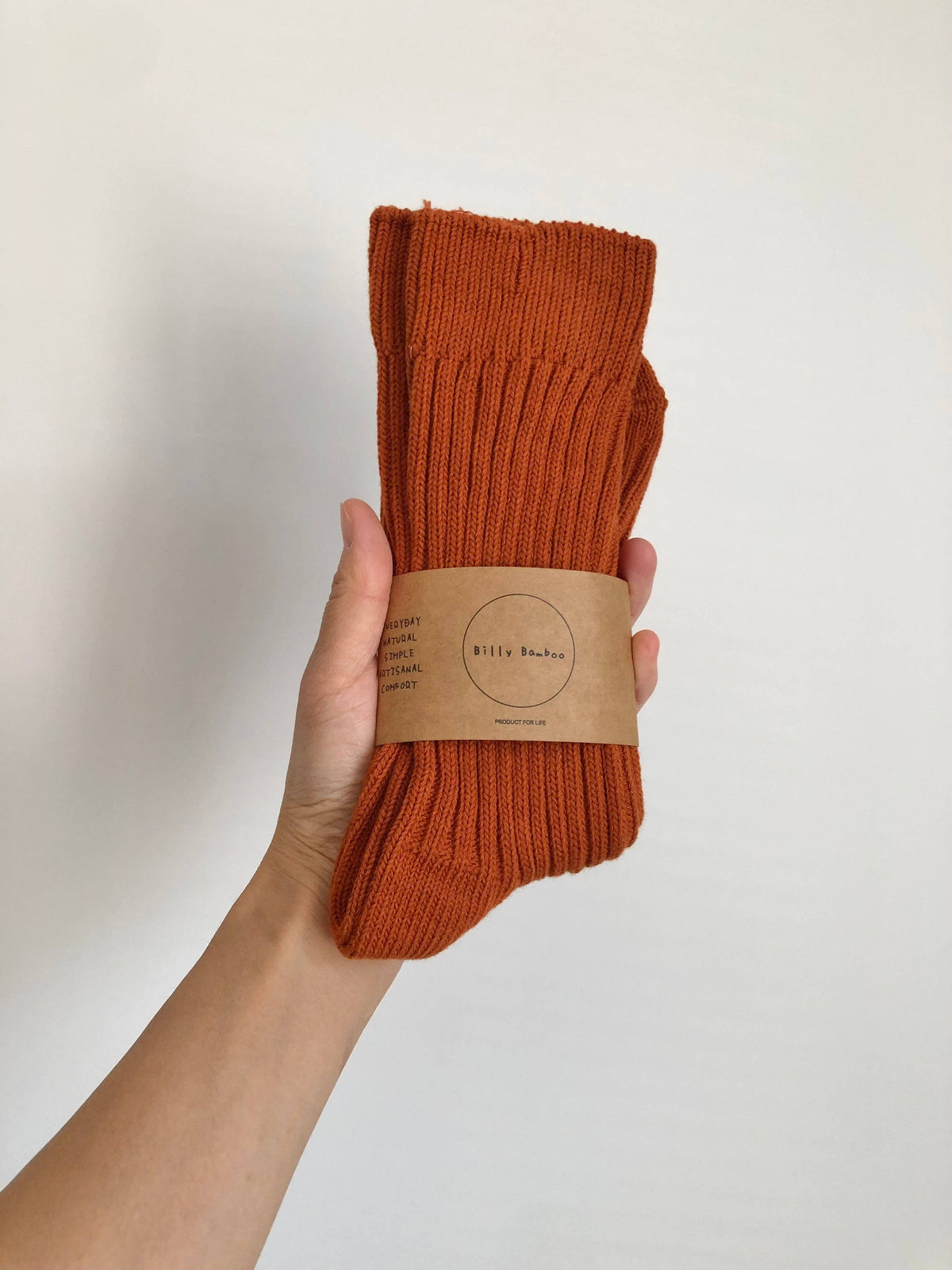 Ribbed Cotton High Socks