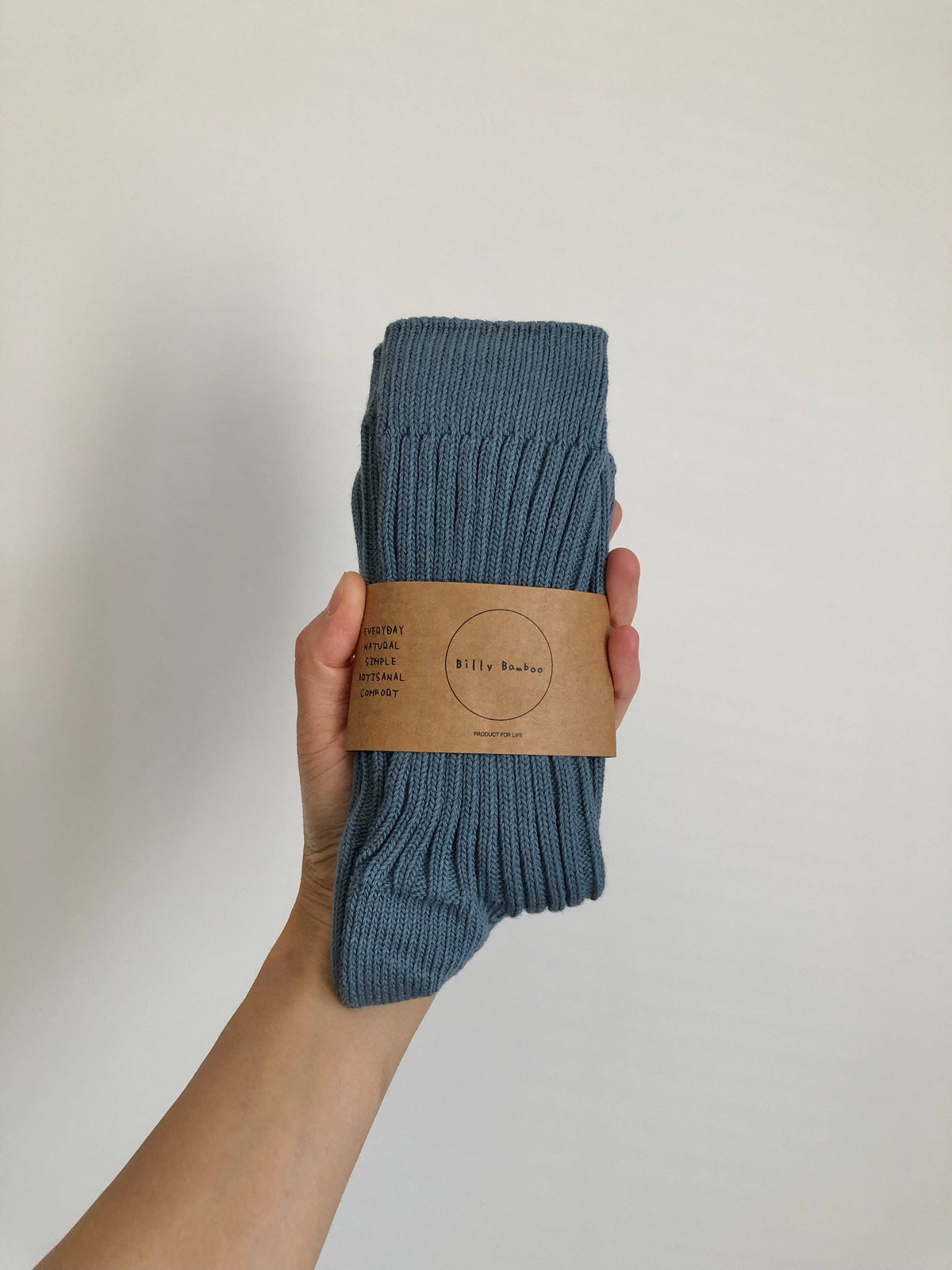 Ribbed Cotton High Socks