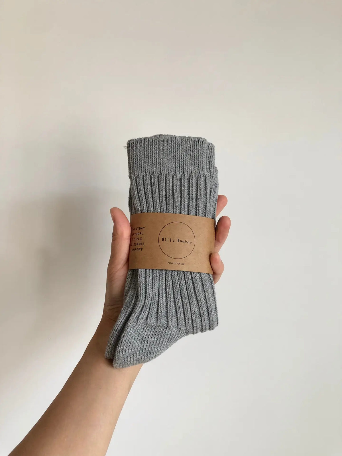 Ribbed Cotton High Socks