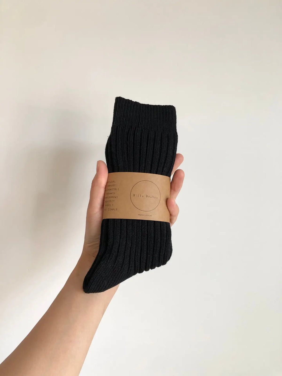Ribbed Cotton High Socks
