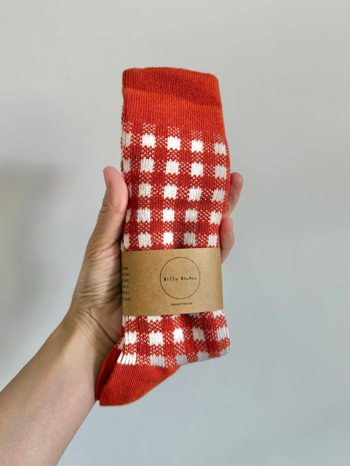 Gingham Colored Crew Sock